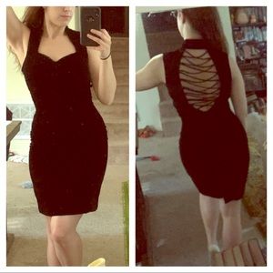 90s Vintage Velvet LBD